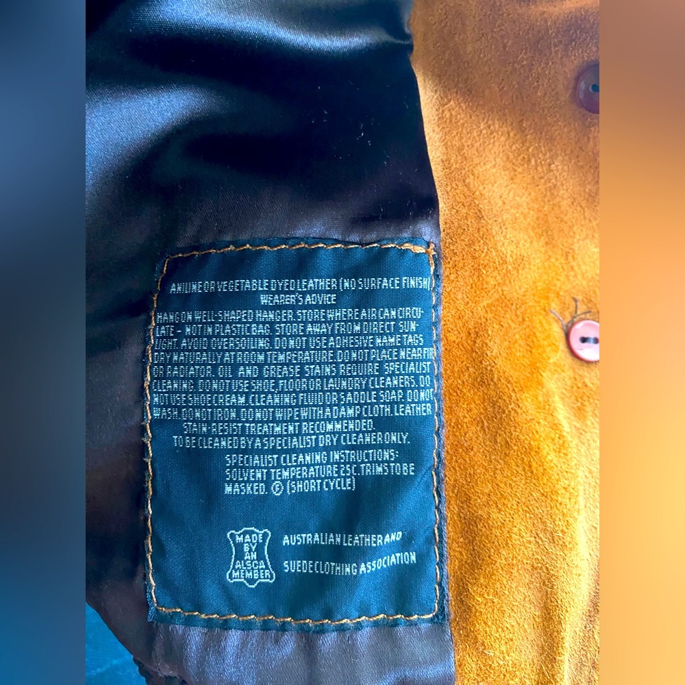 Vintage Mexican mezcal handmade suede vest - Picture 4 of 5